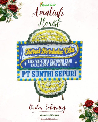 Papan Bunga Duka di Teras Bendung